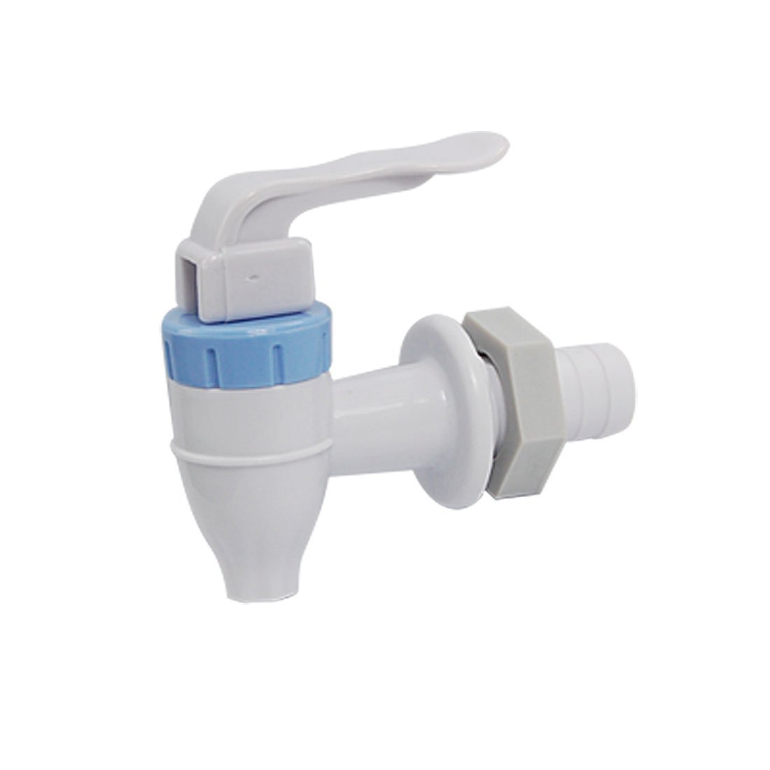 Sourcingmap Water Cooler Faucet Plastic Water Dispenser Clean Spigot Push Type White Blue Plastic for Water Dispenser Faucet