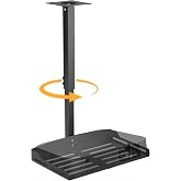 MAWADA Projector Ceiling Mount with Tray, 360&deg; Rotation - Black | Adjustable Height 13.7&ndash;22.8 Inches, 13.8 x 8.7-Inch Metal Tray, Supports up to 11 lbs