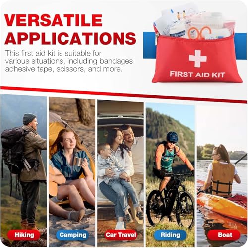 First aid kit, 50 pieces of different items approved for car home camping hunting travel outdoor hiking camping very complete (1)