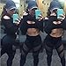 Gillberry High Waist Fitness Yoga Sport Pants Printed Stretch Points Leggings (S, black)