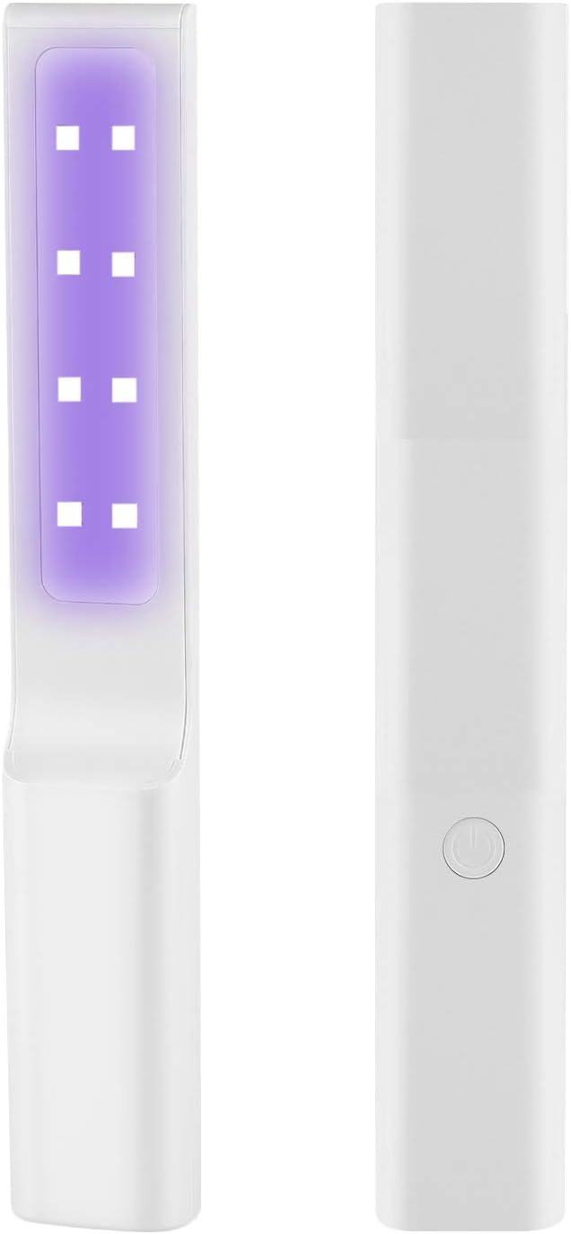 Handheld 4W UV Germicidal Light Wand,2020 New Ultraviolet Germicidal Sanitizer Light Wand, Portable Wireless 99% Efficient Home Office Germicidal Lamp (8 LED)