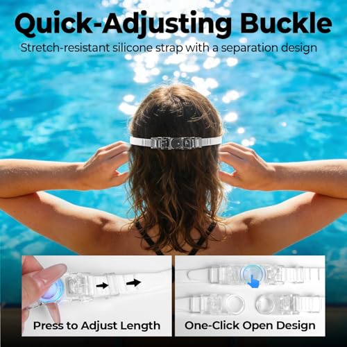 Adult Swim Goggles 2 Pack, Anti-Fog Pool Swimming Goggles with 180° Wide View, UV Protection Leakproof Goggles for Men Women Youth