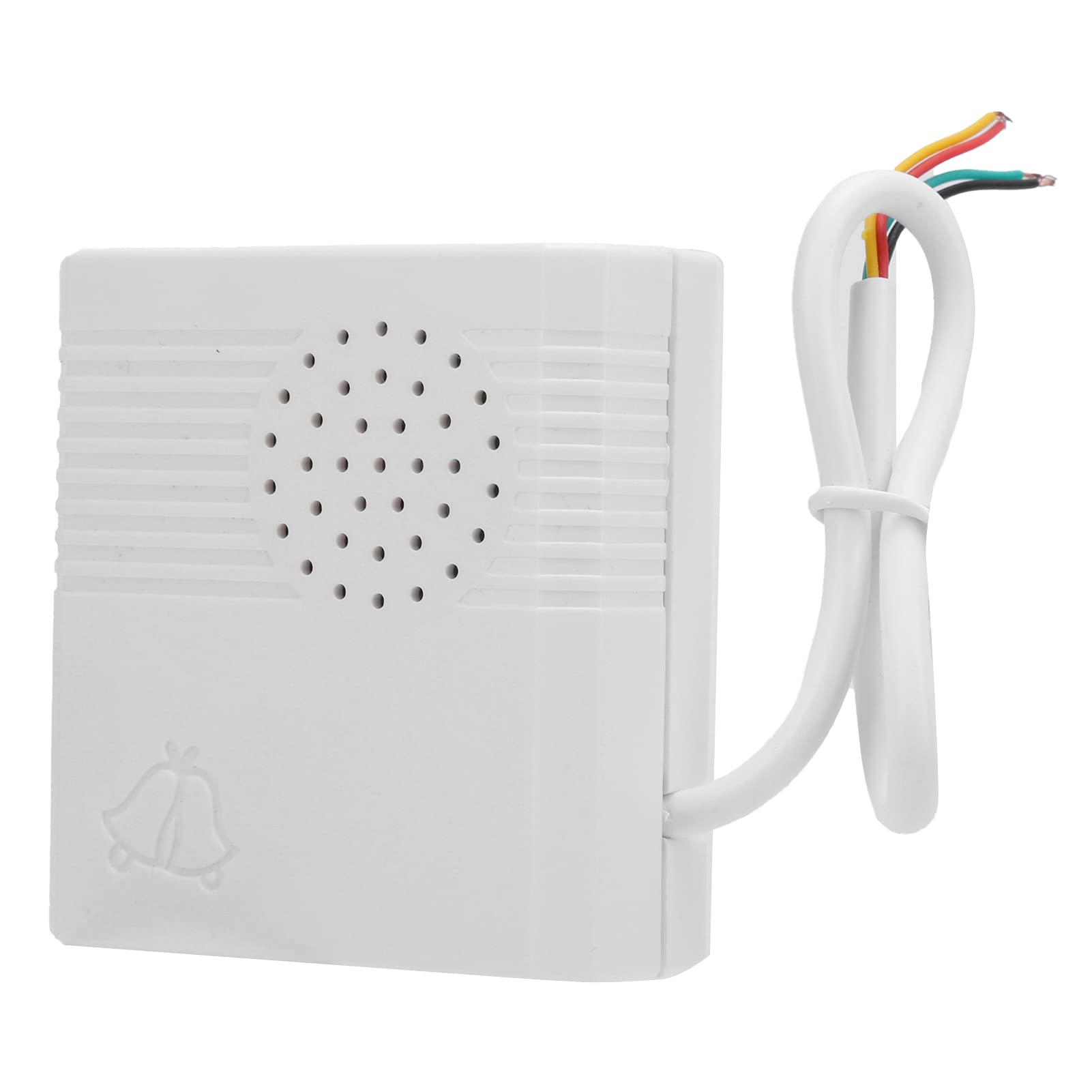 DC 12V Wired Doorbell, 4 Core Wire Doorbell Kit, Wall Hanging Push Bell, Transformer, Cable and Clips, High‑Quality Shell, Easy to Install, Access Control System for Hotel Home Building