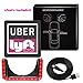 Uber Lyft LED Light Sign Logo Sticker Decal Glow Wireless Decal Accessories Removable Uber Lyft Glowing Sign For Car Taxi Uber Lyft Lithium Battery Power