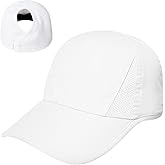 Ponyflo Womens Ponytail Baseball Cap Patented Womens Ponytail Baseball Cap - Hat with Ponytail Hole