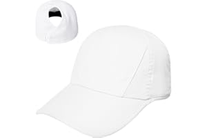 Ponyflo Womens Ponytail Baseball Cap - Ponytail Hats for Women, Curly Hair Ponytail Hat, Baseball Hat for Women