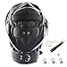 Leather Bondage Gimp Mask Hood, Black Full Face Blindfold Breathable Restraint Head Hood, Sex Toys, for Unisex Adults Couples, BDSM/LGBT Cosplay Restraint Training Toy Mask