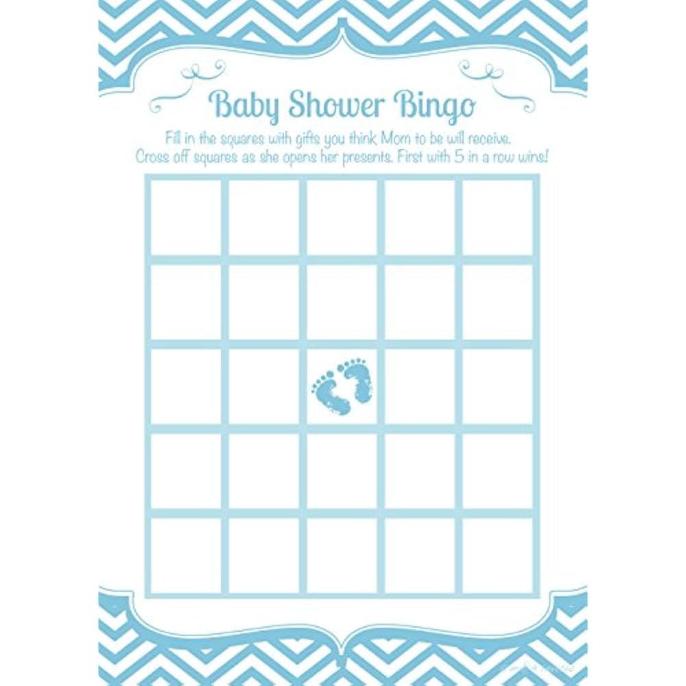 Blue Feet Boy Baby Shower Bingo Game Cards 50 Count Kitchen Amp Blue Feet Boy Baby Shower Bingo Game Cards 50 Count Kitchen Amp