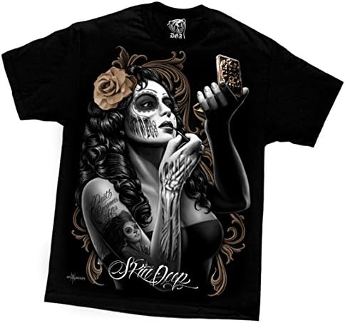 David Gonzales Men's Skin Deep Sugar Skull Dia De Los Muertos DGA Art T Shirt