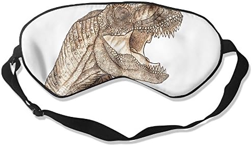 100% Silk Sleep Mask Eye Mask T-Rex Dragon Painting Soft Eyeshade Blindfold With Adjustable Strap For Men Women And Kids For Sleeping Travel Work Naps Blocks Light