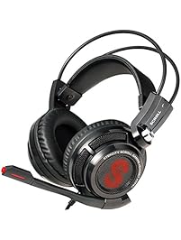 Etekcity H7PX+ Gaming Headset 7.1 Channel Virtual Surround Sound Noise Isolation Stereo Over-ear USB headphones Headset with Microphone for PC/MAC(Black/Red)