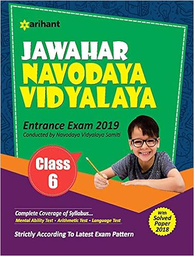 Buy Jawahar Navodaya Vidyalaya Entrance Exam 2019 Class 6th