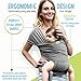 Baby Wrap Carrier - by Bellissimo Babies – for premmies to Toddlers - Baby Sling in Classic Grey.