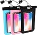 3 Pack Universal Waterproof Pouch Case with Lanyard Strap for iPhone X, 8/7/7 Plus/6S/6/6S Plus, Samsung Galaxy S9/S9 Plus/S8/S8 Plus/Note 8 6 5 4, Google Pixel 2 HTC