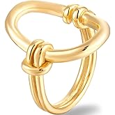 Jude Jewelers Stainless Steel Oval Shaped Open Karma Style Promise Anniversary Statement Wrap Ring