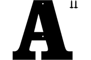 SANSHAOYE 3 Inch House Numbers and Metal Letters for Outdoor Signs – Coated Address Letters for Garden, Door, and Mailbox Decoration, House Letters for Outside with Easy Installation Nail Kit (Letter A)