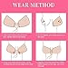 Self Adhesive Bra, Strapless Sexy Deep V Reusable Wing Shape Bra Backless Invisible Push Up Bra with Drawstring D Nude