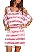 Upopby Women's Striped Loose Kaftan Bikini Swimsuit Beach Cover up Dress