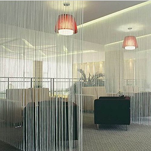 SunAngel 100x200 cm Fashion Decoration Tassel Door String Curtain Thread Fringe Window Panel Room Divider Cute Strip Tassel for Wedding Coffee House Party Events (Tassel White)