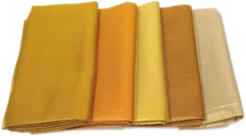 Trendy Lifestylez Pack Of 18 Tissue Gold Bridal Designer Multicolored Blouse pieces