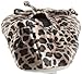 isotoner Women's Satin Ballerina Slippers with Soft Tie Bow and Suede Sole, Cheetah, 6.5-7. 5