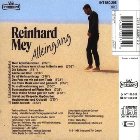 Alleingang By Reinhard Mey Amazon Co Uk Music
