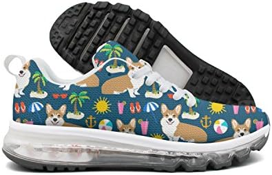 djghgpop Women Girls New Cute Beach Corgi Summer Beach Camping Air Cushion Running Shoes