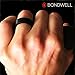 BONDWELL Silicone Wedding Ring for Men (Black) Safe, Durable Mens Rubber Wedding Band for Active Athletic Male Life, Military, Fitness, Work & Workout (Size 10)