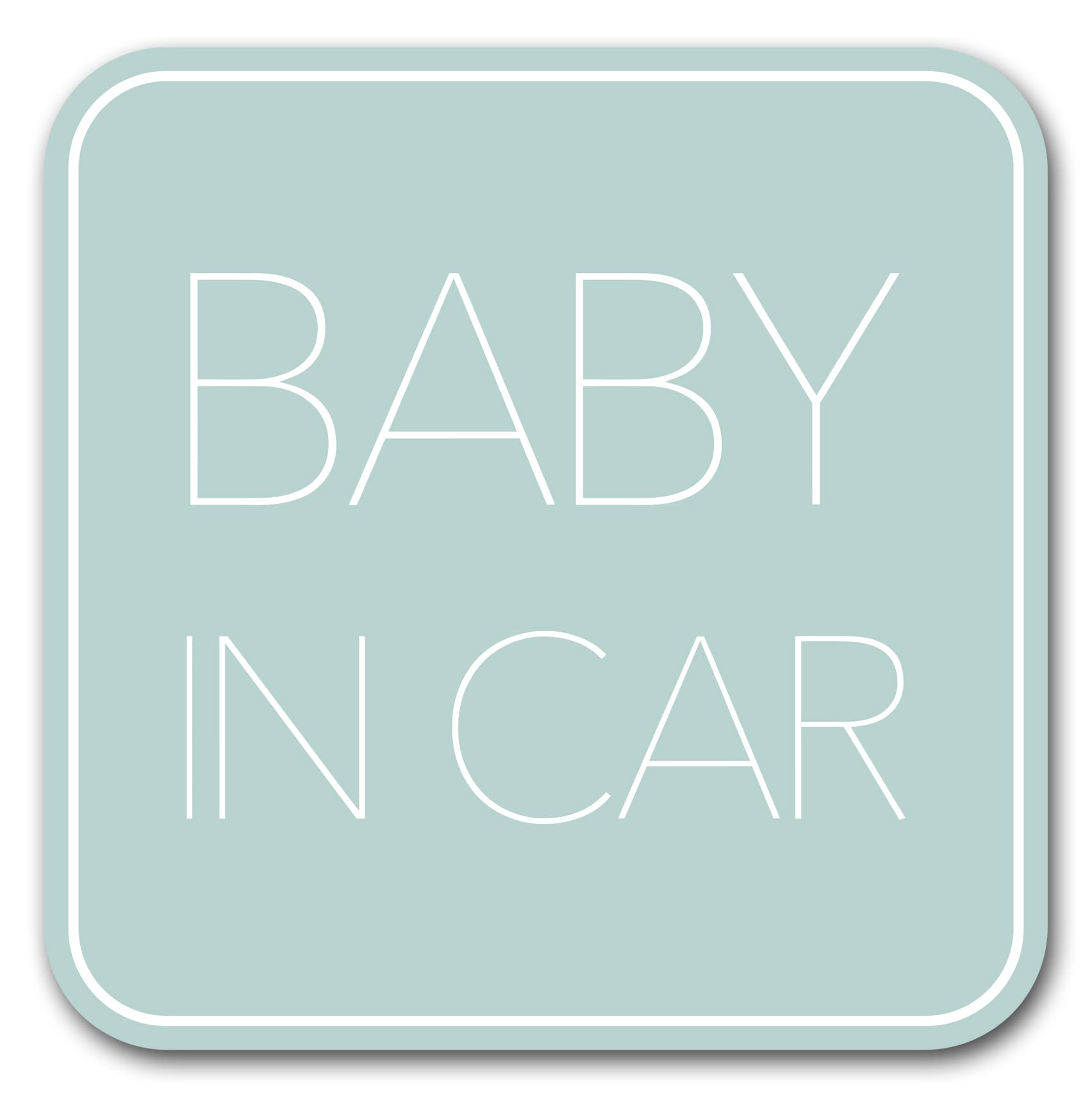 ベビーインカー マグネット【 シンプルデザイン 】Baby in car 赤ちゃん乗っています Baby On Board ステッカー サイン グリーン (マグネット)商品画像