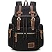 GINGOOD Canvas Backpacks Vintage Rucksack Casual Leather Army Kipling Knapsack 19L