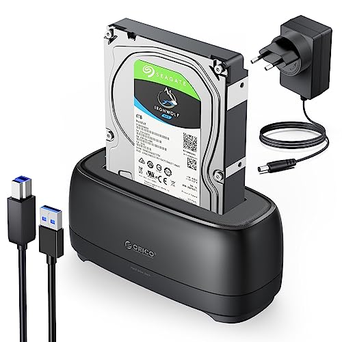 ORICO USB3.0 Hard Disk Docking Station for 2.5" and 3.5" SATA HDD/SSD Support UASP and 20TB Hard Drives (DD18U3)