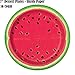 Picnic Watermelon Tableware for 16. Large and Small Plates, Napkins, Red Gingham Tablecloth, Green Cutlery and Party Cups. Decorated Party Supplies for Outdoor, Summer, Fruit, Barbecue Theme and More