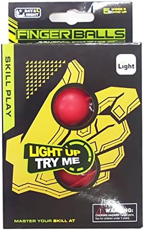 OD Flyers Thumb Chucks ,LED Finger Ball ,Knuckles Finger Ball Bundle Control Roll Game Yoyo Anti Stress Toy for Kids and Adult （Red）