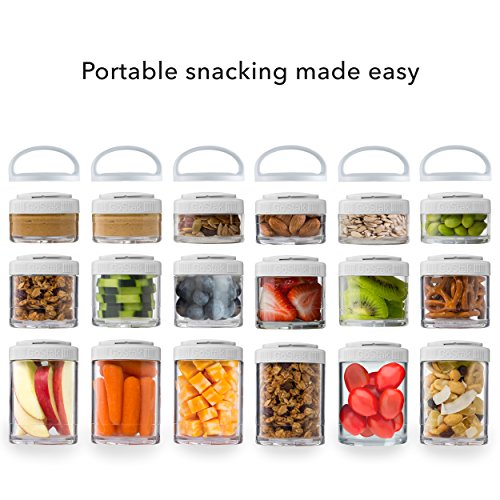 Whiskware Stackable Tritan Plastic Snack Pack, White
