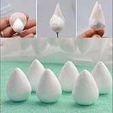 EORTA 80 Pieces Fondant Flower Forming Holders Oval Foam Flower Modeling Support Sugar Fondant Flowers Making Accessories for DIY Sugarcraft Baking Art, Large, 2.5X3.3 CM