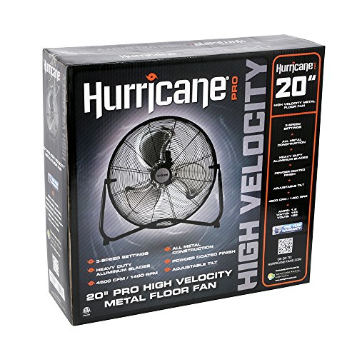 image for Hurricane Floor Fan - 20 Inch | Pro Series | High Velocity | Heavy Dut
