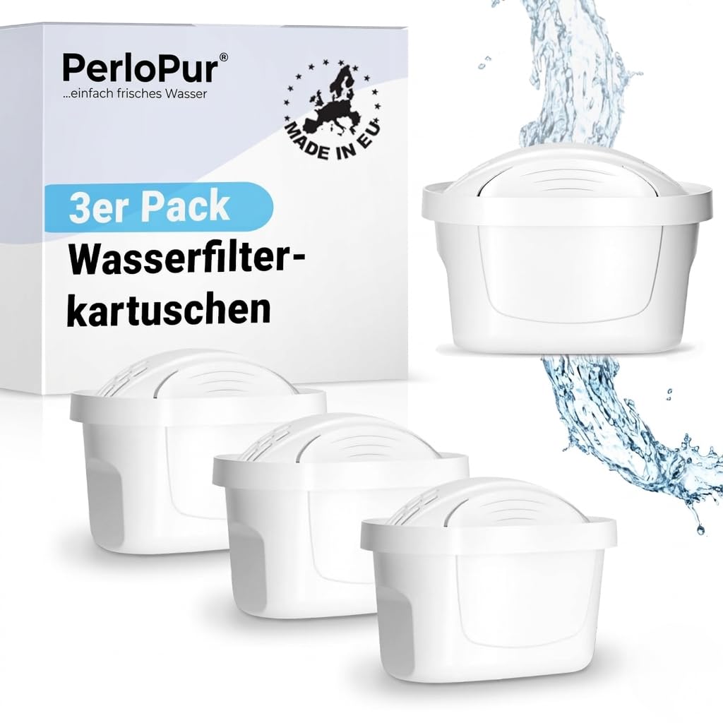 PearlCo unimax - 3 Pack Water Filter Cartridges (Compatible with Brita® Maxtra®)