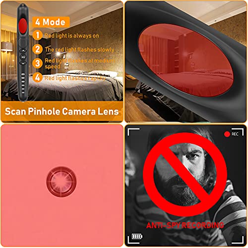 Hidden Camera Detector, Personal Alarm, Pinhole Camera Lens Scanner