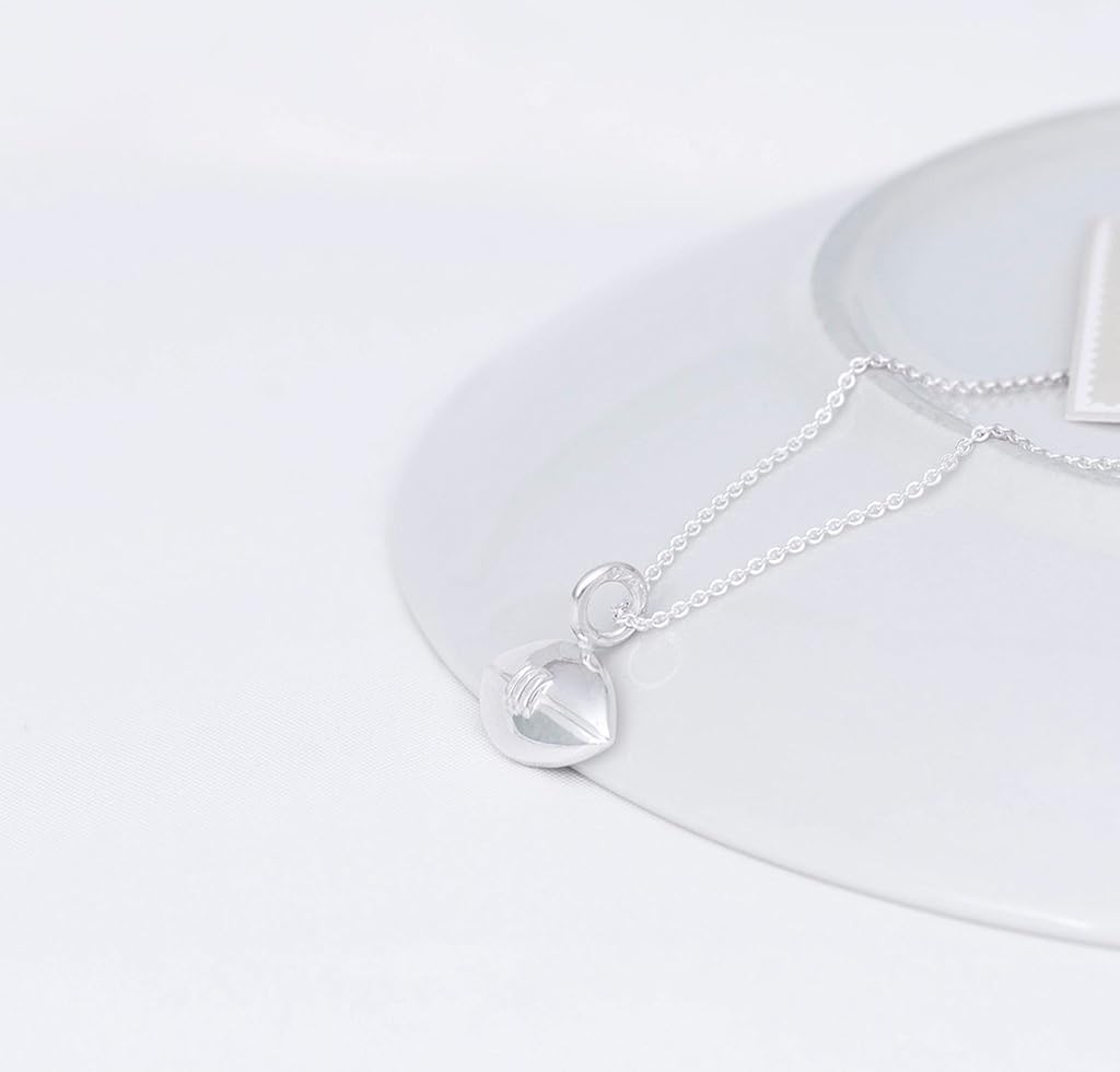 The Best Football Pendant Necklace, 925 Sterling Silver 18 inch Necklace with a NFL Football Pendant: Soan Jewelry: Jewelry