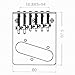 Kmise A0026 BY-04 6 Saddle Bridge Chrome for Fender Tele Guitar Replacement