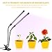 Aetel Timing Function Dual Head Led Grow Light 12W Dimmable 5 Levels with 360 Degree Flexible Gooseneck for Indoor Plants Small Growing Tent Home Hydroponic Garden Greenhouse Office