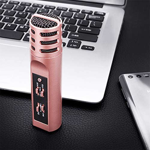NXDA Jack Microphone Karaoke Condenser Microphone for Speech Amplifier 3.5 mm Multifunction (Pink) - Thumbnail 5