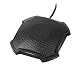 DricRoda Boundary Omnidirectional Condenser Microphone, 3.5mm Plug Stereo Desktop Mic Surface Mounted Mic for Teleconferencing, Meetings, Desktop Computer Use - Cord: 4.6ft, Size: 2 x 2 x 1 inch