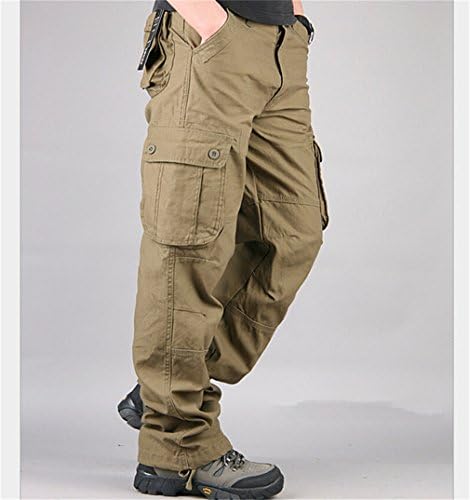 YShowntide Men's Cargo Pants Multi Pocket Military Overall Men Outdoors Long Trousers