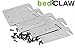 Bed Claw Retro-Hook Plates for Wooden Bed Rail Restoration, Set of 4 with Screws, Bed Frame