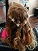White Flower Hair Pins Twister Coil (Set of 8)