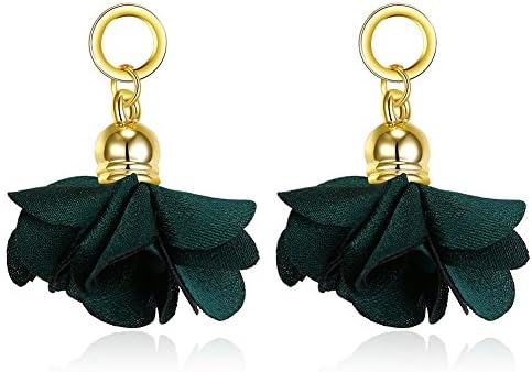 Retro fashion ladies earrings of non-woven fabric flower alloy