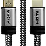 HDMI Cable 15 FT - Braided Cord - 4K HDMI 2.0 Ready - High Speed - Gold Plated Connectors - Ethernet / Audio Return Channel - Video 4K UHD 2160p, HD 1080p, 3D - Xbox PlayStation PS3 PS4 PC Apple TV
