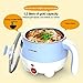 1.2L LIVEN Electric Hot Pot with 304 Stainless Steel Inside Layer and Steamer for Cooking Noodles Boiling Water Eggs, Small Slow Cooker 120V 600W HG-X1201