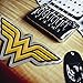 Fan Emblems Wonder Woman Logo 3D Car Emblem Black/Yellow/Chrome, DC Comics Automotive Sticker Decal Badge Flexes to Fully Adhere to Cars, Trucks, Motorcycles, Laptops, Windows, Almost Anything